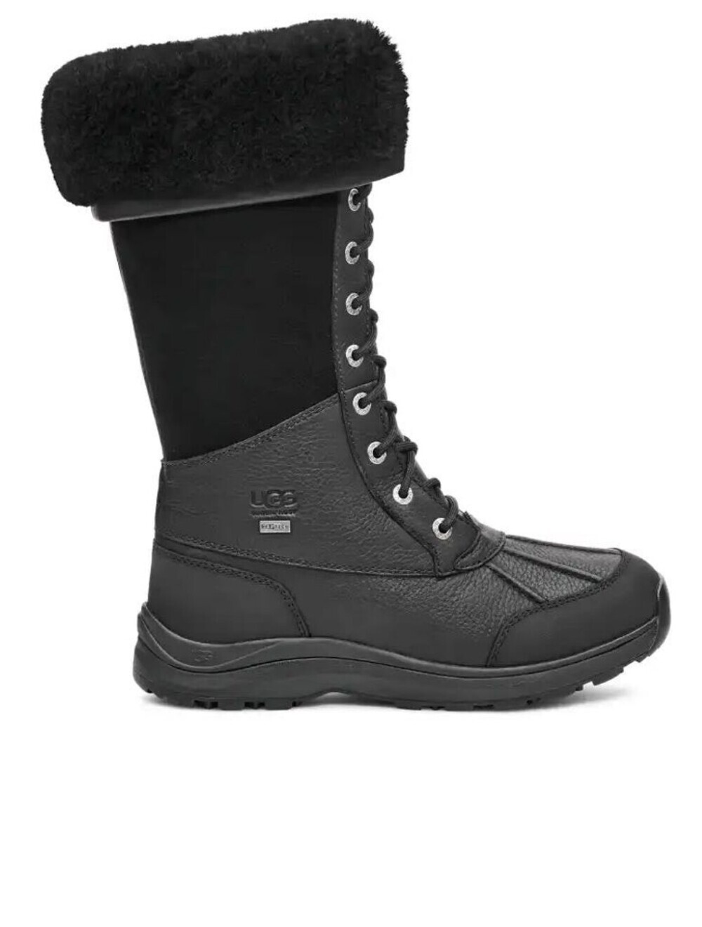 UGG Adirondack III Tall Winter Leather Waterproof Suede Black Boot Size US 7